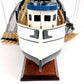 22" Black And White Solid Wood Hand Painted Model Boat