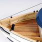 22" Black And White Solid Wood Hand Painted Model Boat