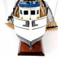 22" Black And White Solid Wood Hand Painted Model Boat