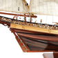 27" Brown Manufactured Wood Boat Hand Painted Sculpture