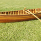 16" Wood Brown Solid Wood Hand Painted Model Boat Tabletop Sculpture