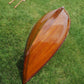 26" Wood Brown Solid Wood Model Boat Tabletop Sculpture