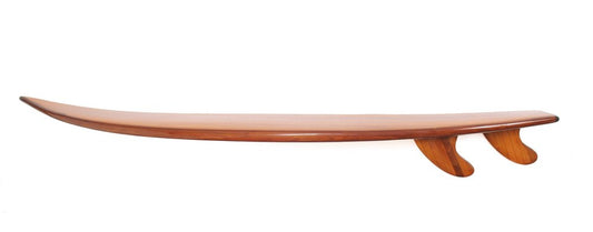 70" Brown Solid Wood Wall Mounted Floating Shelf