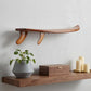 8" X 9" Brown Solid Wood Hanging Dimensional Sculpture