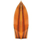 15" Wood Brown Solid Wood Hand Painted Model Boat Tabletop Sculpture
