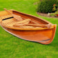 15" Wood Brown Solid Wood Hand Painted Model Boat Tabletop Sculpture