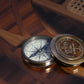 Brass Makers To The Queen Compass With Leather Case