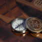 Brass Makers To The Queen Compass With Leather Case