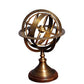 7" X 7" X 11.5" Armillary Sphere On Wood Base