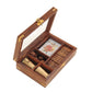 5.25" X 8" X 2.5" Wooden Game Set With Brass Goblet