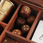 5.25" X 8" X 2.5" Wooden Game Set With Brass Goblet