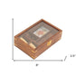5.25" X 8" X 2.5" Wooden Game Set With Brass Goblet