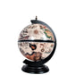 13" Brown And Black World Map Globe Chess Game Set