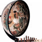 13" Brown And Black World Map Globe Chess Game Set
