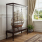 23" Dark Brown Glass Standard Display Stand