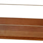 28" Wood Brown Glass Standard Display Stand
