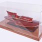 28" Wood Brown Glass Standard Display Stand