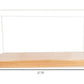 28" Wood Brown Glass Standard Display Stand