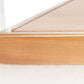 28" Wood Brown Glass Standard Display Stand