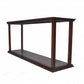 10" Dark Brown And Clear Glass Standard Display Stand