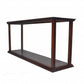 10" Dark Brown And Clear Glass Standard Display Stand