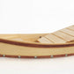 17" Natural and Brown Wood Sushi Boat Serving Tray