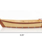 17" Natural and Brown Wood Sushi Boat Serving Tray
