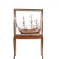 15" Brown And Clear Glass Standard Display Stand