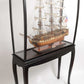 14" Black And Clear Glass Standard Display Stand