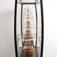 14" Black And Clear Glass Standard Display Stand