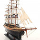 17" Brown Wood and Metal Hand Painted Cutty Sark Model Boat Tabletop Sculpture