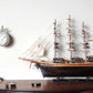17" Brown Wood and Metal Hand Painted Cutty Sark Model Boat Tabletop Sculpture