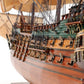 26" Brown Solid Wood Hand Painted Model Boat