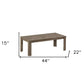 Set of Three 44" Taupe Coffee Table
