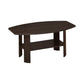 Set of Three 36" Brown Coffee Table With Shelf