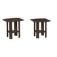 Set of Three 36" Brown Coffee Table With Shelf