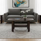 Set of Three 36" Brown Coffee Table With Shelf