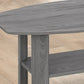 Set of Three 36" Gray Coffee Table With Shelf