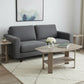 Set of Three 36" Taupe Coffee Table With Shelf