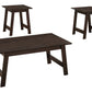 Set of Three 36" Espresso Coffee Table