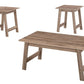 Set of Three 36" Taupe Coffee Table