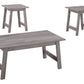 Set of Three 36" Gray Coffee Table