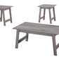 Set of Three 36" Gray Coffee Table
