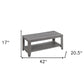 Set of Three 42" Gray Coffee Table With Shelf