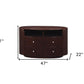 47" Dark Brown Cabinet Enclosed Storage TV Stand
