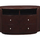 47" Dark Brown Cabinet Enclosed Storage TV Stand