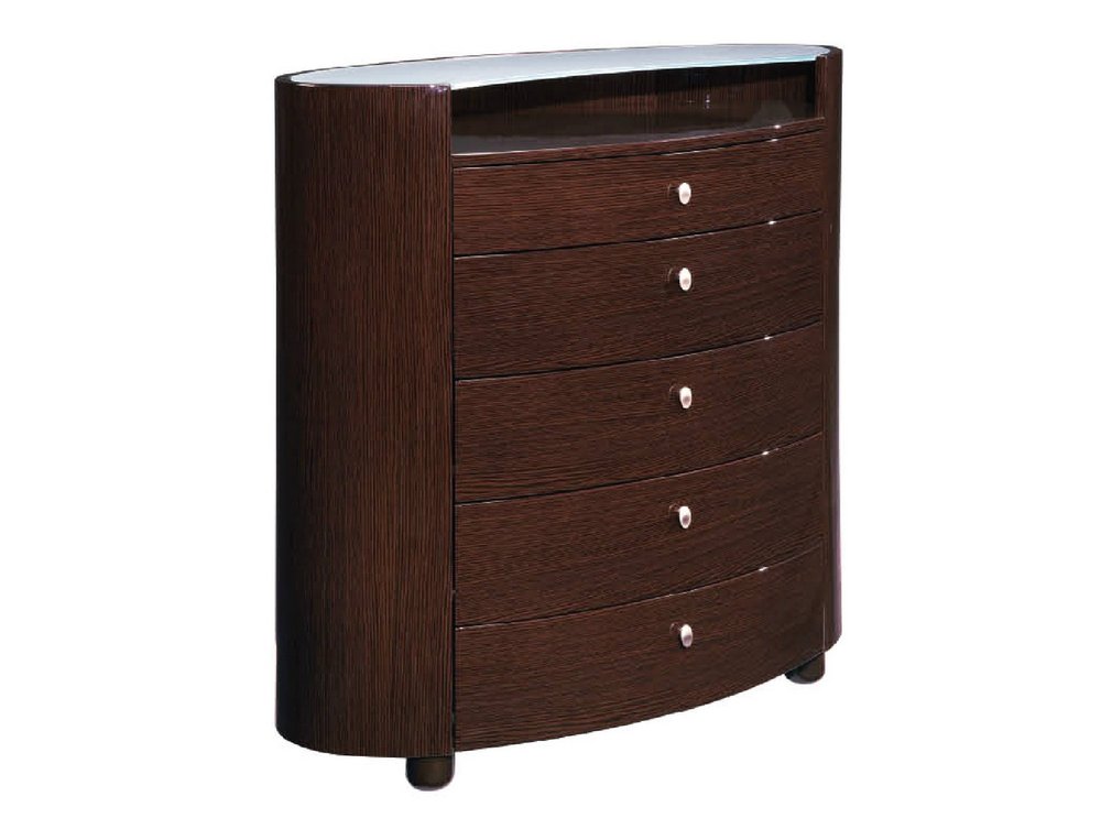 63" Brown Wood Six Drawer Dresser