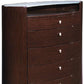 63" Brown Wood Six Drawer Dresser