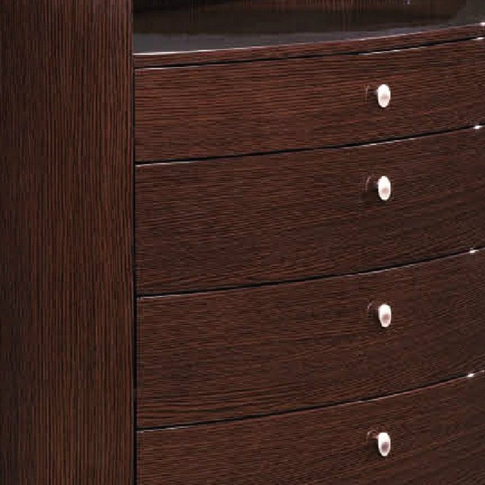 63" Brown Wood Six Drawer Dresser