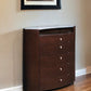 63" Brown Wood Six Drawer Dresser